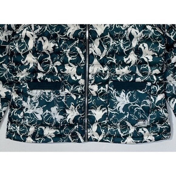 New Louis Castel Green White Down Quilted Zip Lightweight Jacket Puffer - Picture 11 of 12